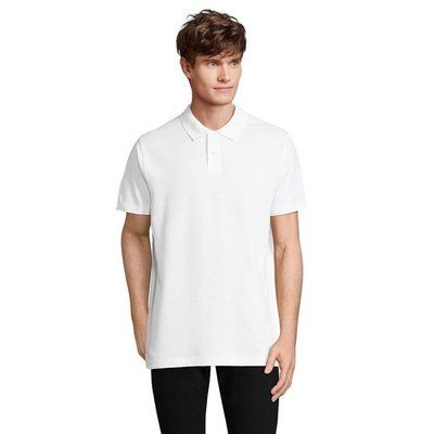 Polo unisex de algodón peinado Blanco Xxl