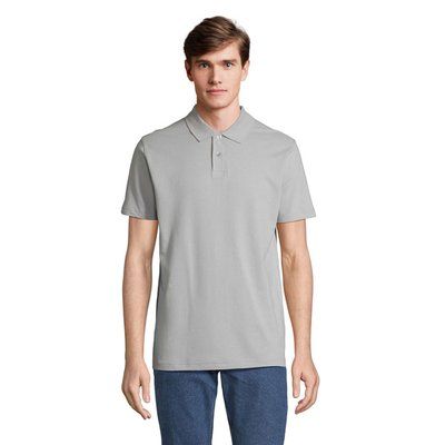 Polo unisex de algodón peinado Gris Puro Xl