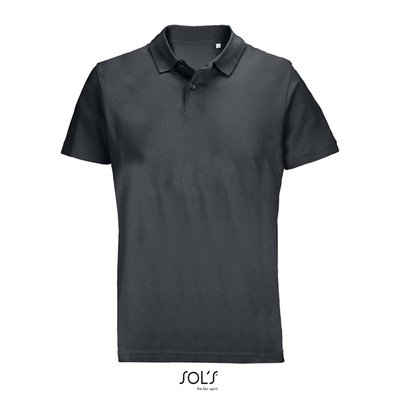 Polo unisex de algodón peinado Gris Ratón Xxl
