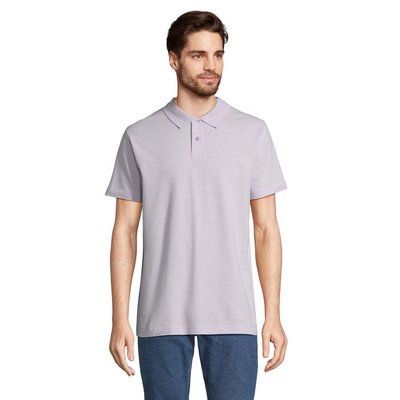 Polo unisex de algodón peinado Lila M