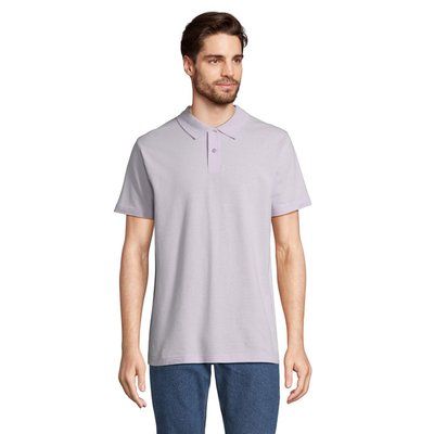 Polo unisex de algodón peinado Lila Xl