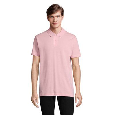 Polo unisex de algodón peinado Rosa Caramelo M