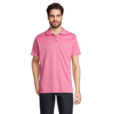 Polo unisex deportivo de poliéster reciclado Ribbon Pink M