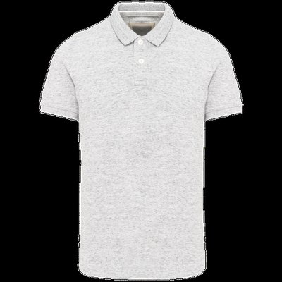 Polo vintage algodón manga corta hombre Ash Heather 3XL