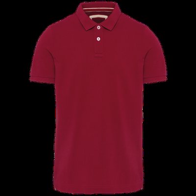 Polo vintage algodón manga corta hombre Vintage Dark Red XXL