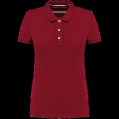 Polo vintage manga corta mujer Vintage Dark Red S