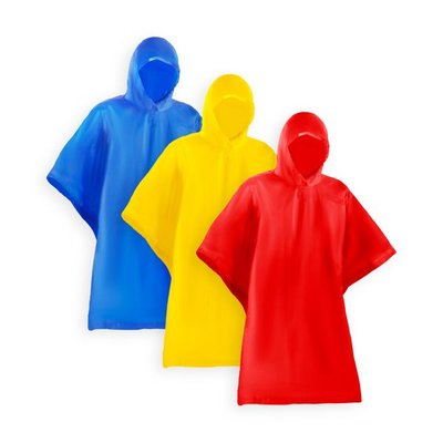 Poncho impermeable con capucha y cierre lateral