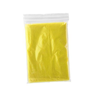 Poncho para lluvia con capucha Amarillo Talla Única Adulto