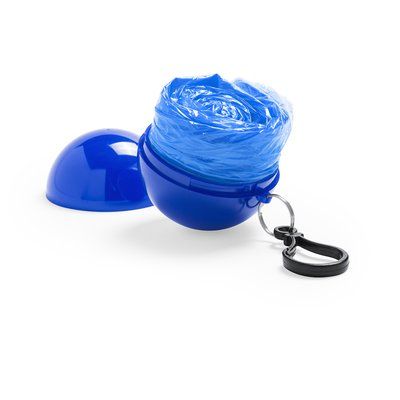 Poncho para lluvia de niño con llavero Rany Azul