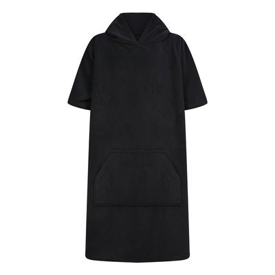 Poncho microfibra con capucha niño Black 10/13 ans