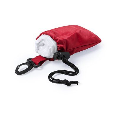 Poncho translucido para adulto con funda de poliester Roj