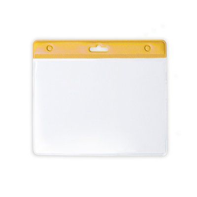 Porta credenciales de colores personalizado 11 x 9,5cm Amarillo