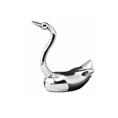 Portaanillos metálico de animal Cisne