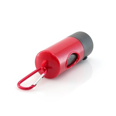 Portabolsas para perros con mosquetón y linterna LED