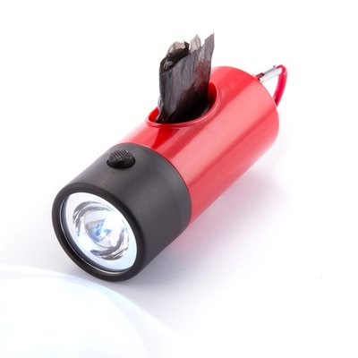Portabolsas para perros con mosquetón y linterna LED