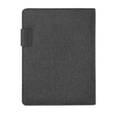 Portadocumentos A5 con powerbank de 4000 mAh y soporte para tablets