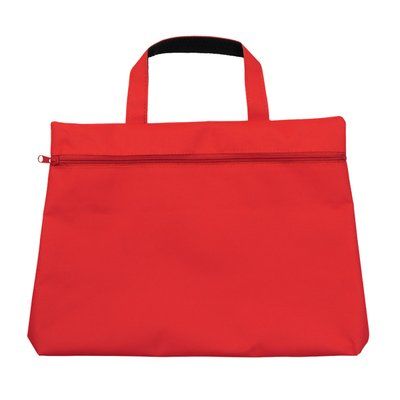 Portadocumentos con asa y cremallera Rojo