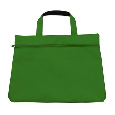 Portadocumentos con asa y cremallera Verde Helecho