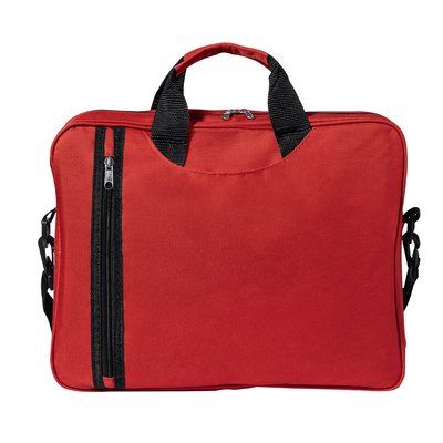 Portadocumentos con bolsillo frontal en vertical Roj