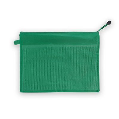 Portadocumentos en PVC de colores con cremallera Verde