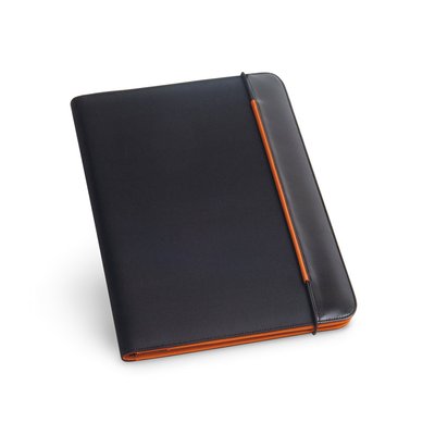 Portafolios A4 en PU 20H Rayadas Naranja