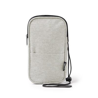 Portamóvil con cremallera y bolsillo exterior Beige Talla Única Adulto