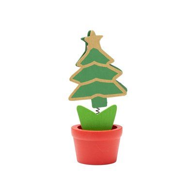 Portanotas navideño de madera Arbol