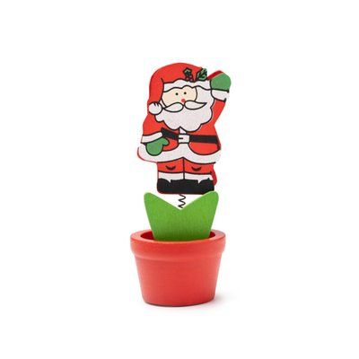 Portanotas navideño de madera Noel