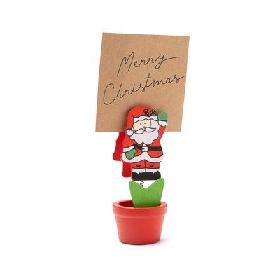 Portanotas navideño de madera