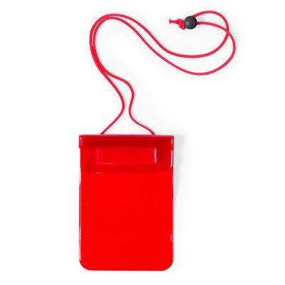 Portatodo impermeable con cinta para colgar Roj