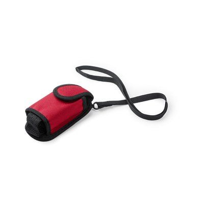 Portatodo pequeño de Poliéster con Velcro Roj
