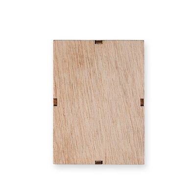 Portavelas Xmas de madera Natural