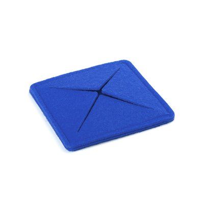Posavasos Fieltro Troquelado para Copas Azul