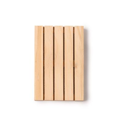 Posavasos de madera con forma de palet Crudo