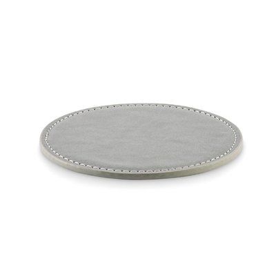 Posavasos redondo de PU Gris Piedra