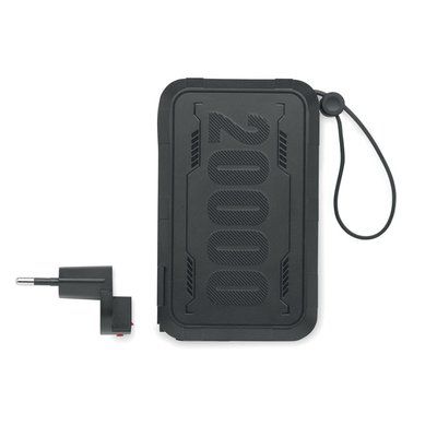 Power bank 20000 mAh con cables integrados Negro