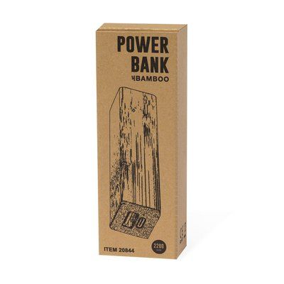 Power Bank Mini de Bambú 2200mAh