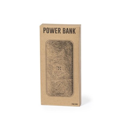 Power Bank Qi 8000mAh con Cuero Reciclado