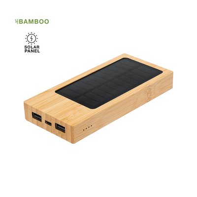 Power Bank Solar 4000mAh Bambú