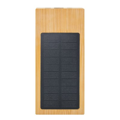 Power Bank Solar de Bambú 8000mAh