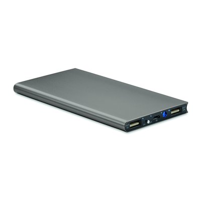 Powerbank aluminio micro USB de 8000 mAh Titanio