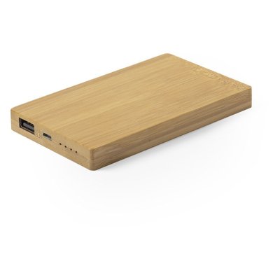 Powerbank con carcasa de bambú ecológico 5000 mAh