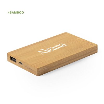Powerbank con carcasa de bambú ecológico 5000 mAh