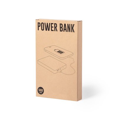 Powerbank con carcasa de bambú ecológico 5000 mAh