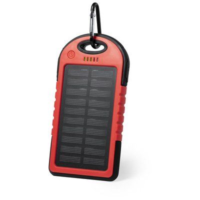 Powerbank carga solar y resistente al agua de 4000 mAh Roj
