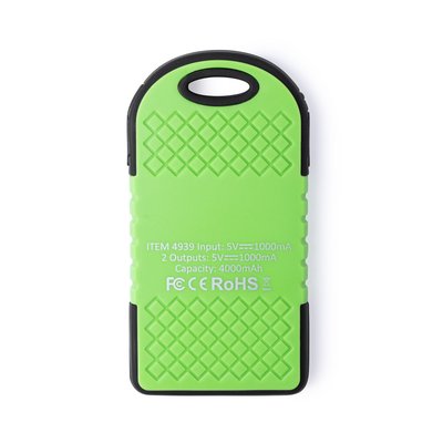 Powerbank carga solar y resistente al agua de 4000 mAh