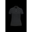 Polo ajustado de chica de algodón orgánico Black Xs
