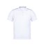 Polo Blanco Transpirable con Línea Gris Bla S