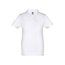 Polo infantil unisex de algodón manga corta Blanco 2