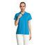 Polo mujer algodón manga corta Aqua L